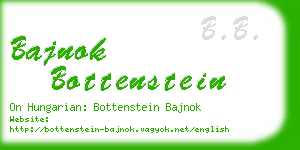 bajnok bottenstein business card